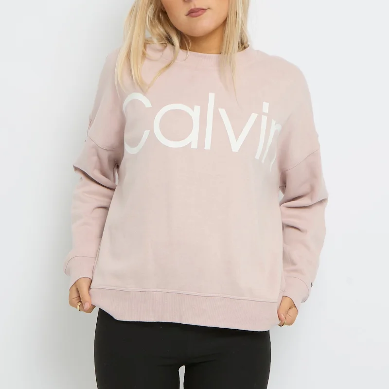 Calvin Klein Spellout Crewneck Sweater - UK 14 Sweater Knitwear Pullover
