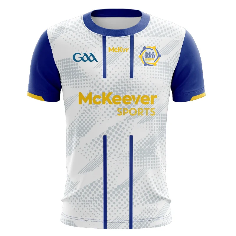 Mc Keever Gaelic Games Europe Playing Jersey - Adult - White Branded Jersey Tee