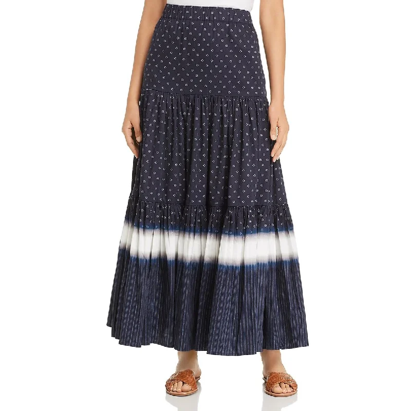 Tory Burch Womens Cotton Printed Maxi Skirt wool skirt sturdy