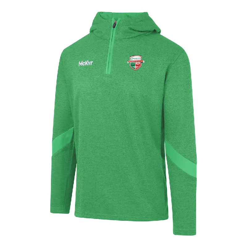 Mc Keever Carnacon Ladies GAA Core 22 1/4 Zip Hoodie - Adult - Green Hoodie with Logo Branding Identity