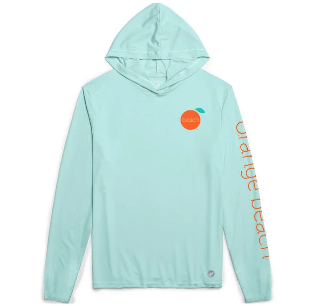 Orange Beach Performance Hoodie Hoodie with Hem Raw Edge Edgy Unfinished
