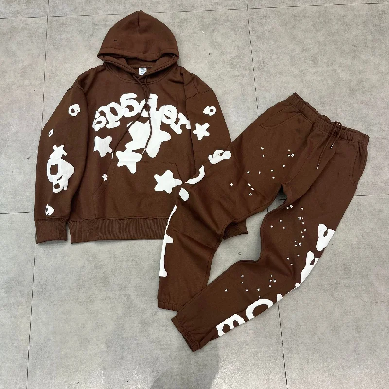 Brushed Brown White Pattern Set