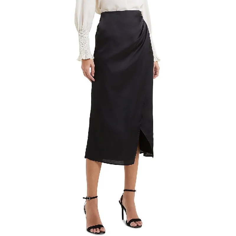 French Connection Womens   Satin Long Wrap Skirt lace skirt romantic