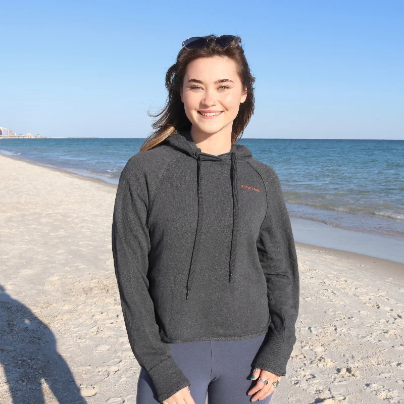 Orange Beach X TASC Varsity Crop Hoodie Hoodie with Hood Adjustable Protection