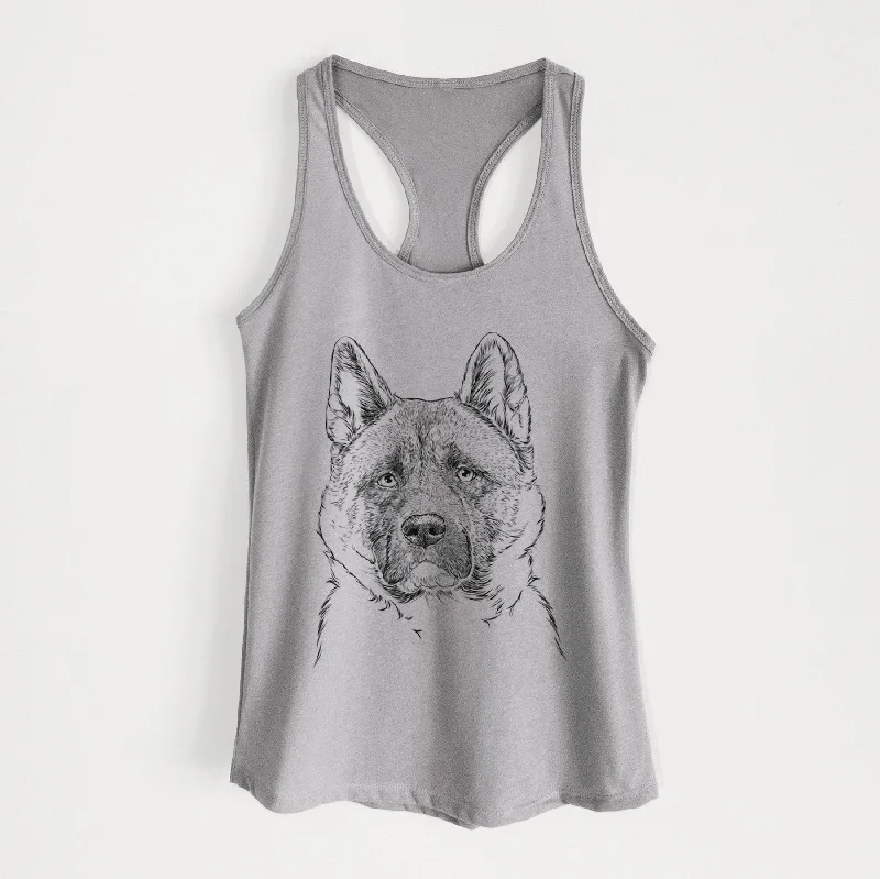 Bo the American Akita - Women's Racerback Tanktop cutout tank top