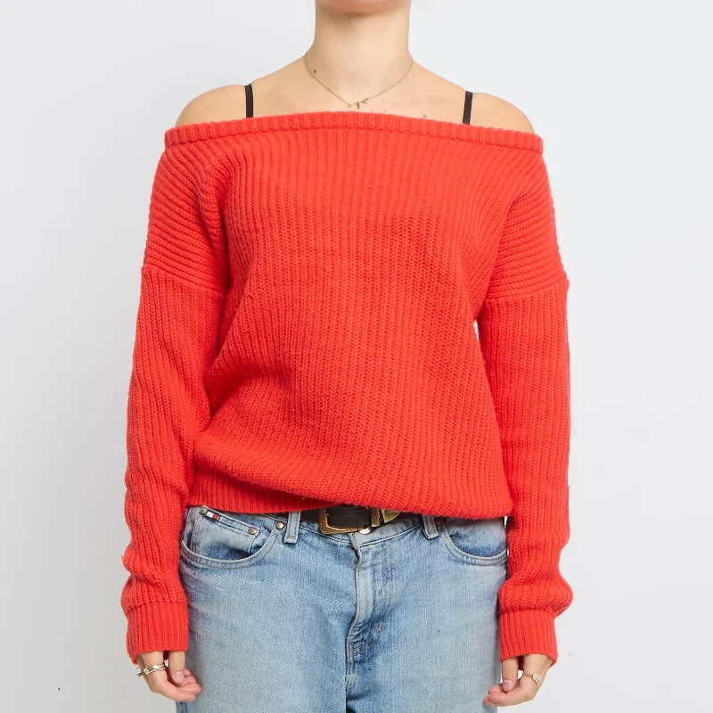Heavy Knit Round Neck Sweater - UK 8 Modern Contemporary Chic
