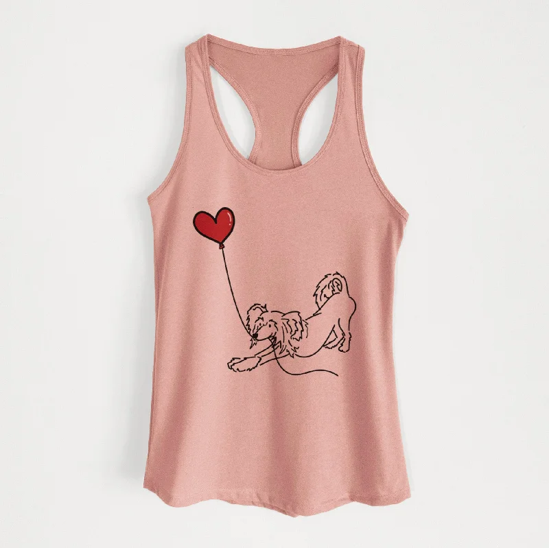 Chinese Crested Heart String - Women's Racerback Tanktop adorable tank top