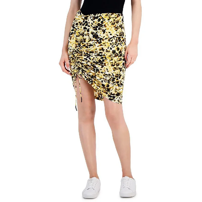 Hugo Womens Ruched Above Knee Mini Skirt boho skirt vibe