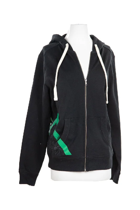 District Sweatshirt Hoodie with Rolled Sleeves Casual Relaxed