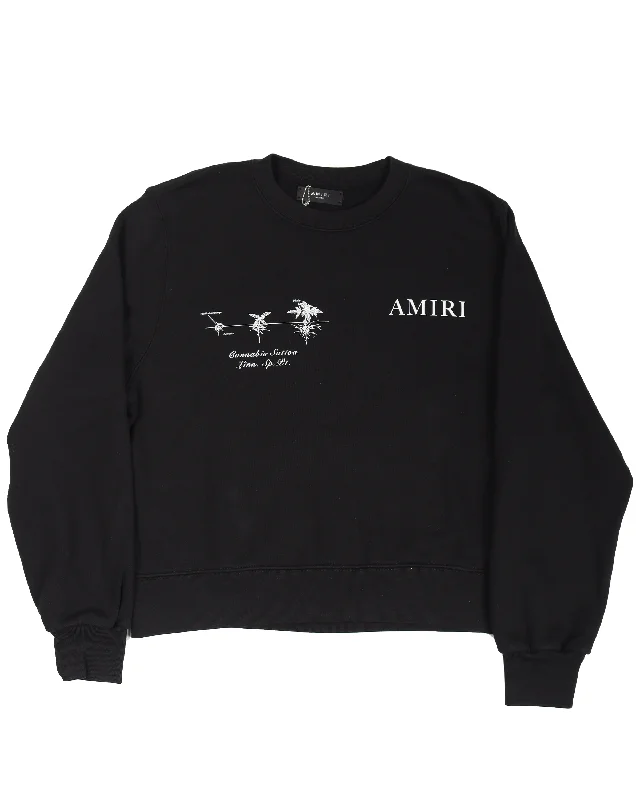 'Medical Hemp' Crewneck Sweatshirt Hoodie Crop Top Short Trendy