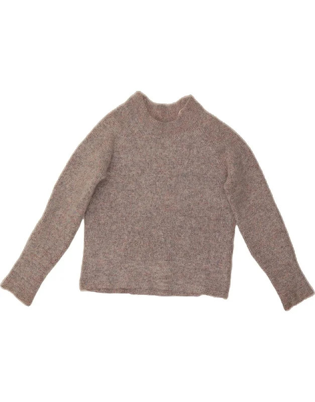 COS Womens Crop Boat Neck Jumper Sweater UK 10 Small Grey Cotton Satin Fabric Silk Fabric Chiffon Fabric