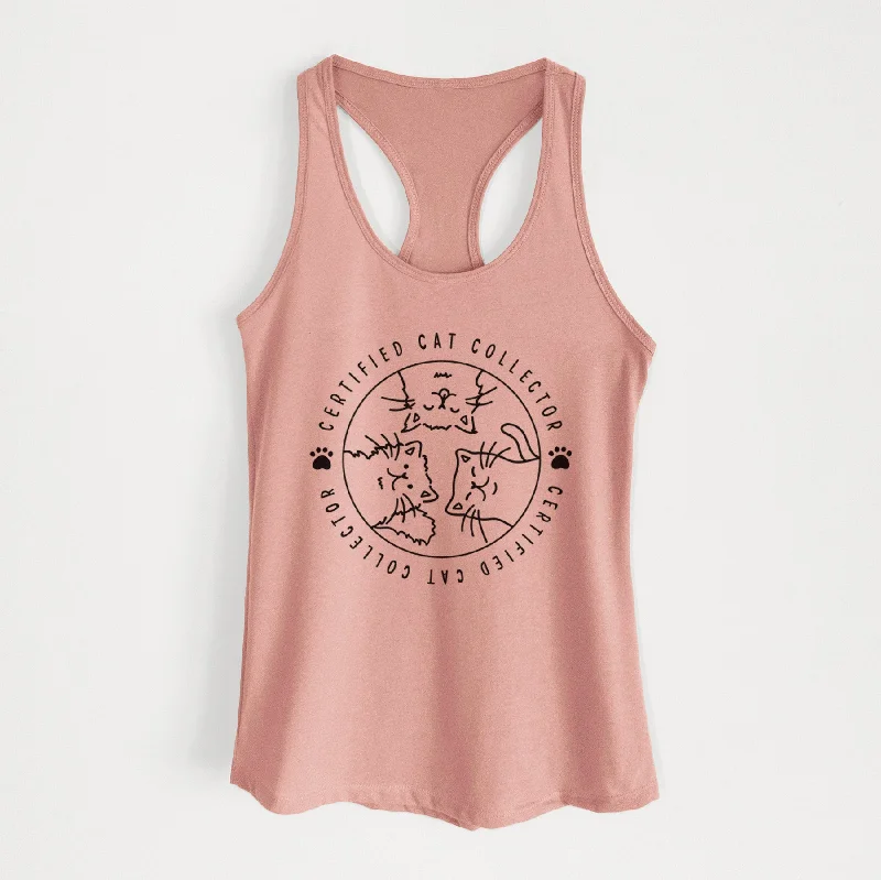 Certified Cat Collector - Women's Racerback Tanktop pastel tank top