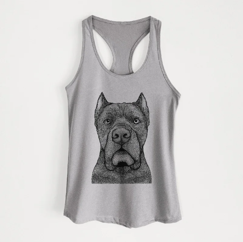 Bruno the Cane Corso - Women's Racerback Tanktop floral tank top