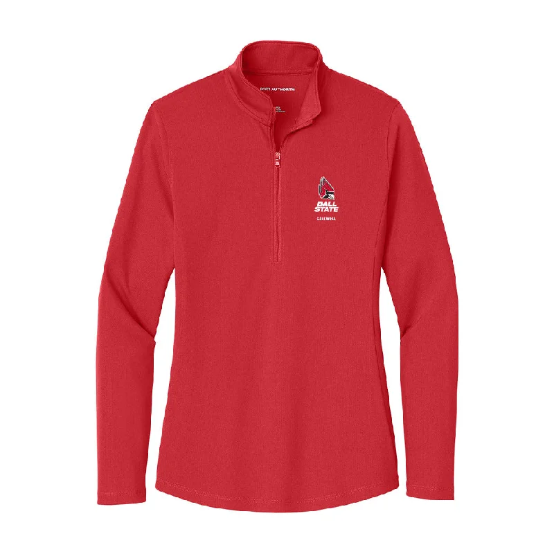 Ball State - NCAA Women's Soccer : Delaney Caldwell - Women's Lightweight Quarter Zip Jacket Trench Coat Raincoat Waterproof Jacket Ball State - NCAA Women's Soccer : Delaney Caldwell - Women's Lightweight Quarter Zip Jacket Trench Coat Raincoat Waterproof Jacket