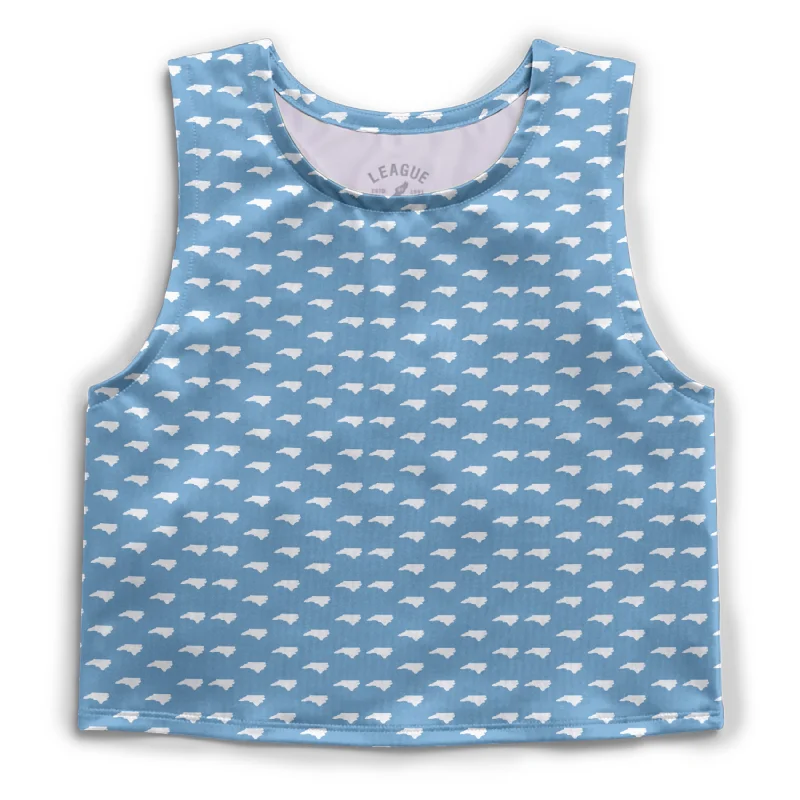 North Carolina Patterned Cropped Tank Top Athletic Fit fitted tank top