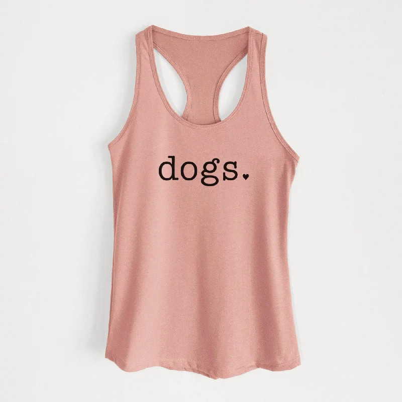 Dogs. - Women's Racerback Tanktop lemon yellow tank