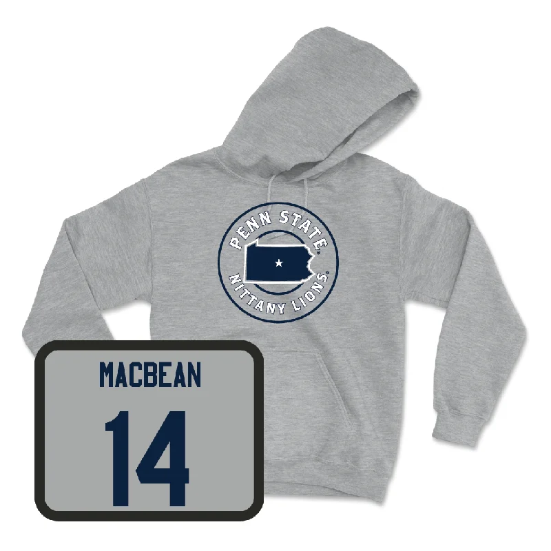 Sport Grey Women's Soccer State Hoodie - Kaitlyn MacBean Hoodie with Applique Textured Unique