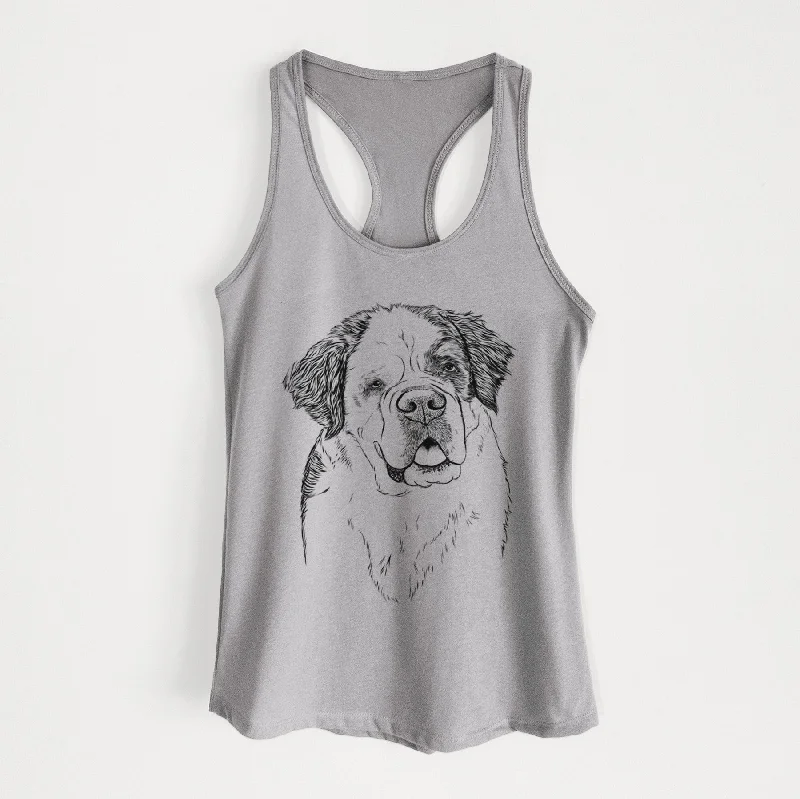 Hook the Saint Bernard - Women's Racerback Tanktop relaxed fit tank