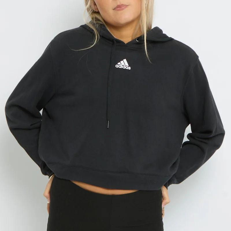 Adidas Hooded Sweater - UK 14 Wool Fabric Cashmere Fabric Tweed Fabric