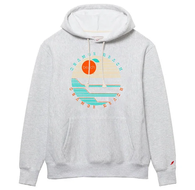 Orange Beach 1636 Circle Hoodie Hoodie with Hem Detail Decorative Unique