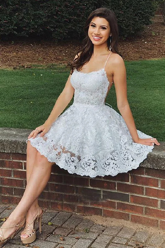 Delicate Lace Backless Spaghetti Straps Homecoming Dresses Tunics Leisure comfortable Delicate Lace Backless Spaghetti Straps Homecoming Dresses Tunics Leisure comfortable