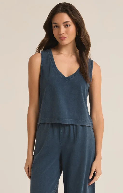 Z Supply - Sloane Jersey V-Neck Muscle Tank solid color tank