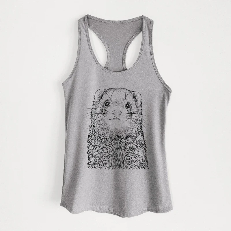 Fig the Ferret - Women's Racerback Tanktop trendy tank top