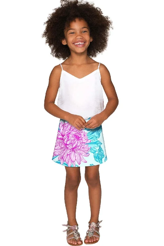 Floral Bliss Aria A-Line Skirt - Girls wool skirt thick