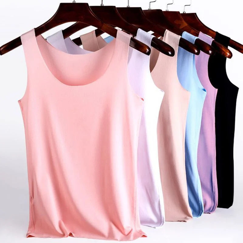 Women Summer Tight fit No trace Tanks Camis Vest Fashion Casual Sleeveless Ladies Street Tanks Tops Tees Hotsweet Bra B3192 athletic tank top