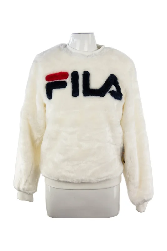 Fila Sweatshirt Hoodie with Set-In Sleeves Structured Classic