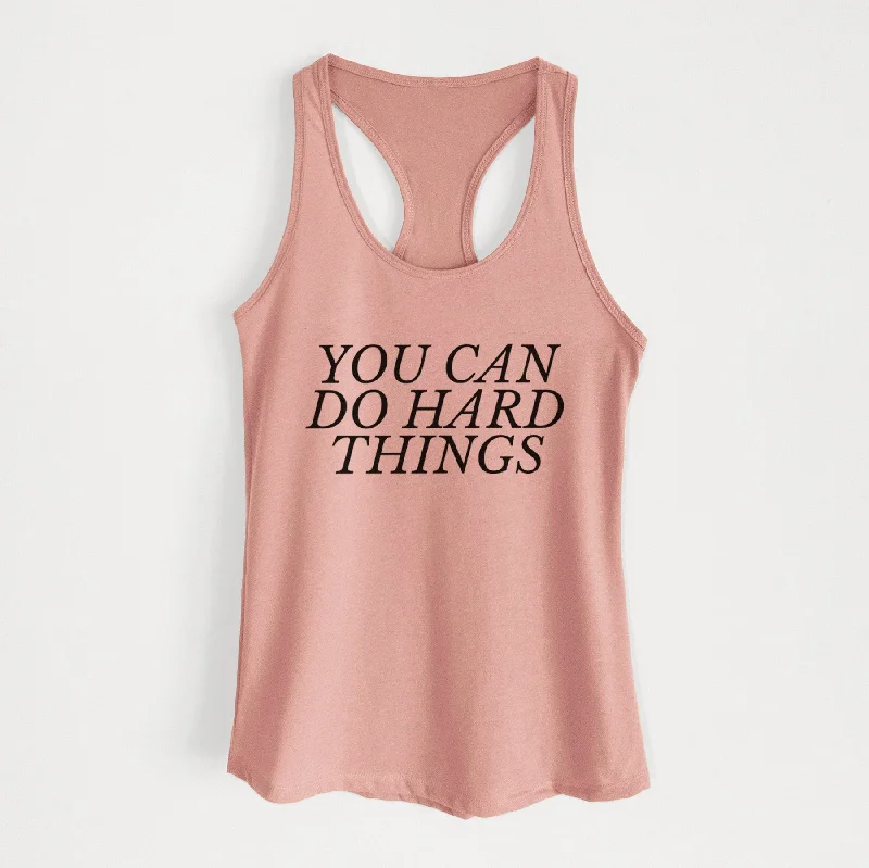 You Can Do Hard Things - Women's Racerback Tanktop lace back tank