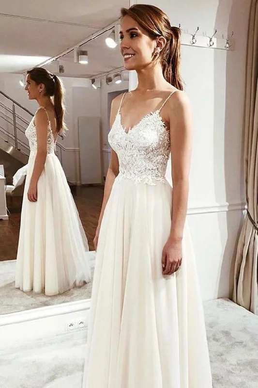 Elegant sweetheart tulle lace long prom dress, tulle evening dress C308