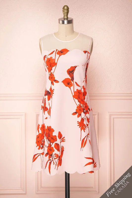 Awala | Pink & Red Floral Dress