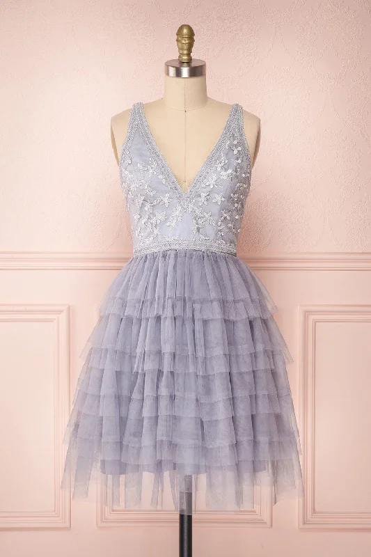 Ayten Mystery | Grey Tulle Dress