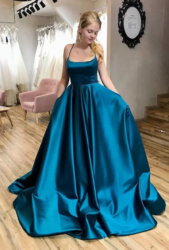 Satin Prom Dress  Formal Dress, Evening Dress, Pageant Dance Dresses, School Party Gown C1215