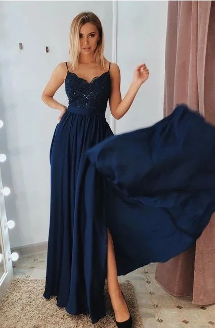 Navy Prom Dress with Slit, Evening Dress ,Winter Formal Dress, Pageant Dance Dresses, Graduation School Party Gown cg7520 Navy Prom Dress with Slit, Evening Dress ,Winter Formal Dress, Pageant Dance Dresses, Graduation School Party Gown cg7520
