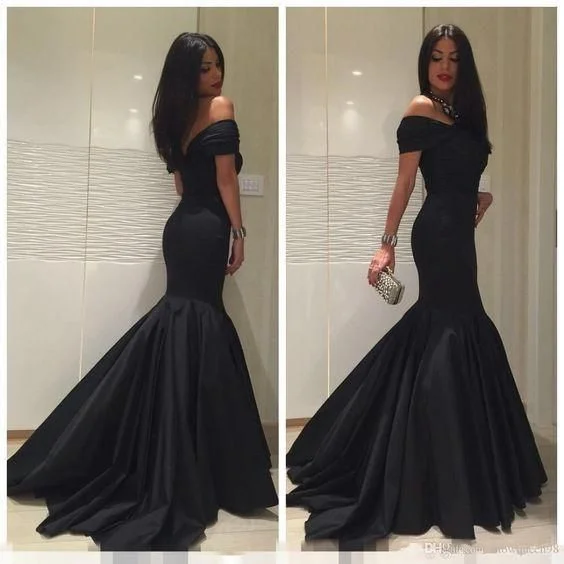 Beautiful Elegant Evening Dress Mermaid, Black Prom Dresses  C175