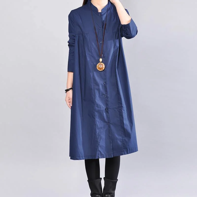 2018 navy pure linen dresses plus size clothing linen clothing dress casual Cinched solid color linen dresses 2018 navy pure linen dresses plus size clothing linen clothing dress casual Cinched solid color linen dresses