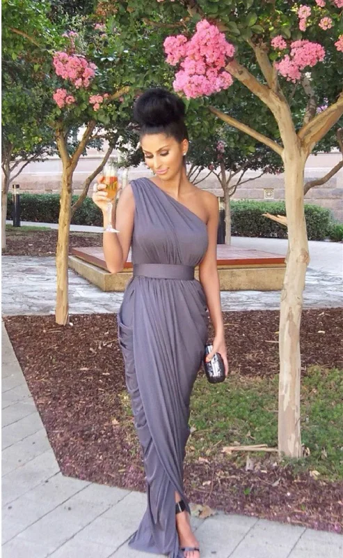 One Shoulder Prom Dress, Formal Dress, Evening Gown C1258