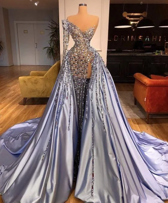 Sexy Long Prom Dress With Slit, Popular Mermaid Evening Dress C1439