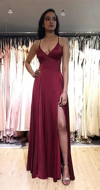 Sexy A line Long Prom Dress with Slit,Fashion School Dance Dress,Winter Formal Dress cg7530 Sexy A line Long Prom Dress with Slit,Fashion School Dance Dress,Winter Formal Dress cg7530
