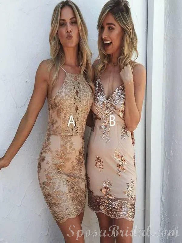 New Arrival Popular Sleeves Mermaid Custom Inexpensive Homecoming Dress, Short Prom Dress,BD0413 New Arrival Popular Sleeves Mermaid Custom Inexpensive Homecoming Dress, Short Prom Dress,BD0413