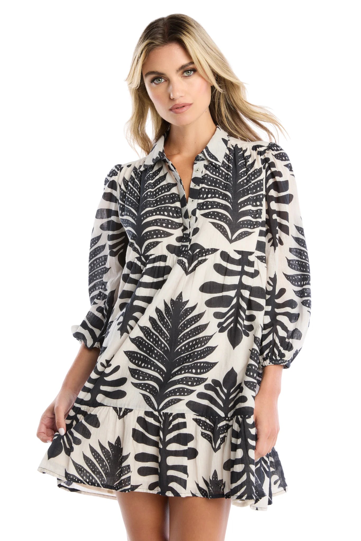 ALLISON Zia Dress - Black Palm