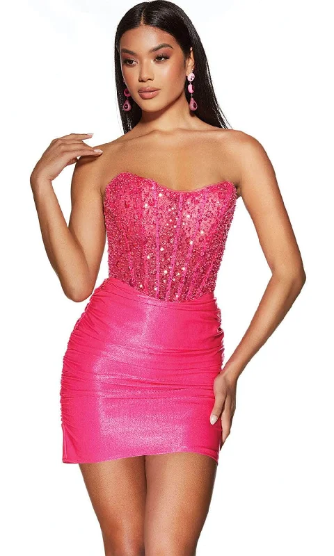 Alyce Paris 4916 - Corset Sequin Cocktail Dress