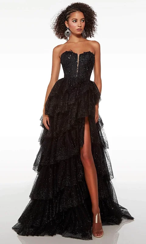 Alyce Paris 61525 - Strapless Ruffled Prom Gown