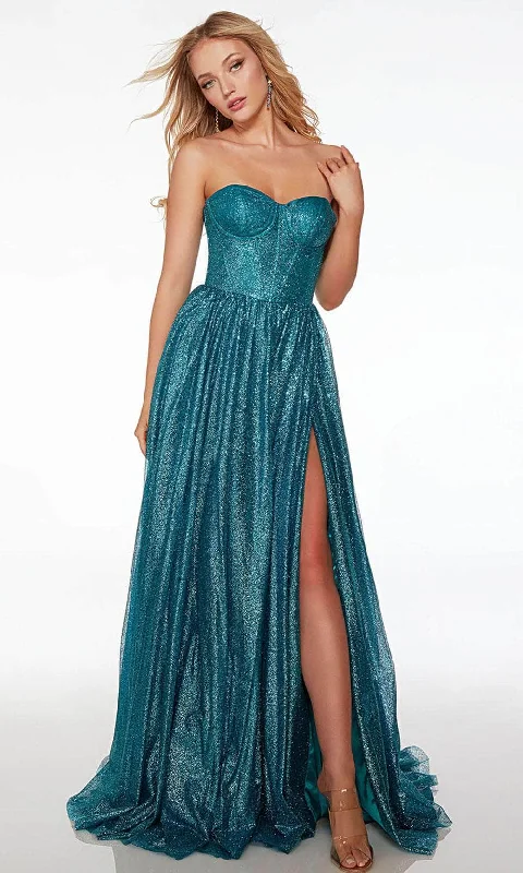 Alyce Paris 61601 - Corset Prom Dress with Slit