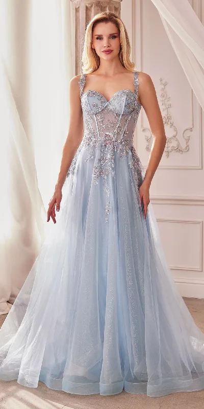 Andrea & Leo A1258 Long Embellished Tulle A-Line Ball Gown