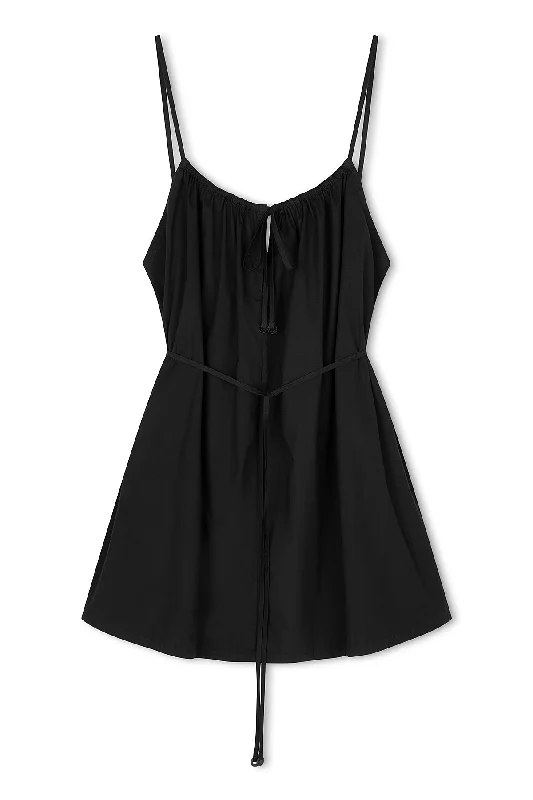 Cotton Poplin Dress - Black