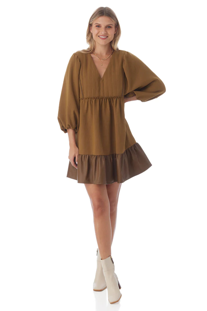 CROSBY Addison Dress - Sepia