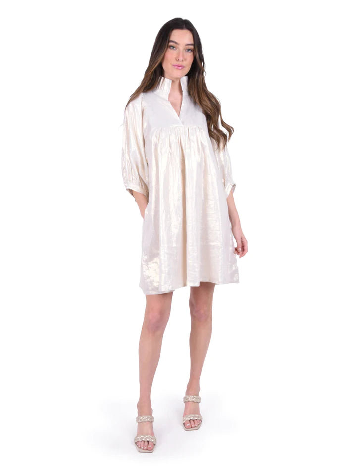 Emily McCarthy Stella Dress - White Gold
